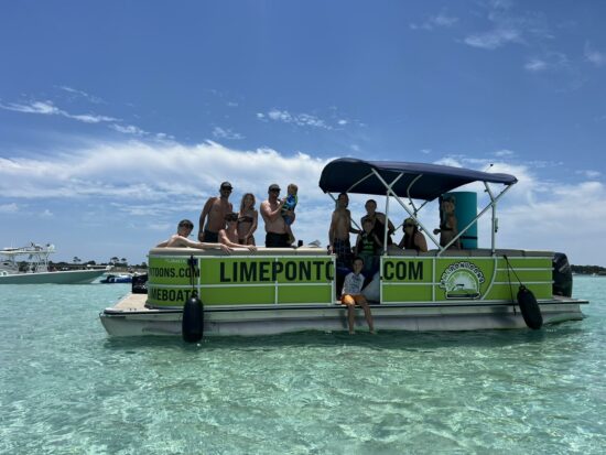 destin pontoon boat rentals lime pontoons
