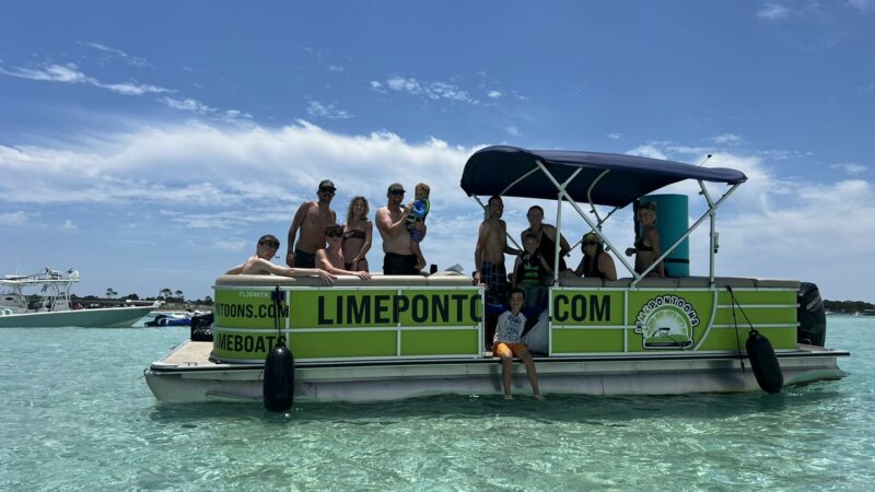 destin pontoon boat rentals lime pontoons