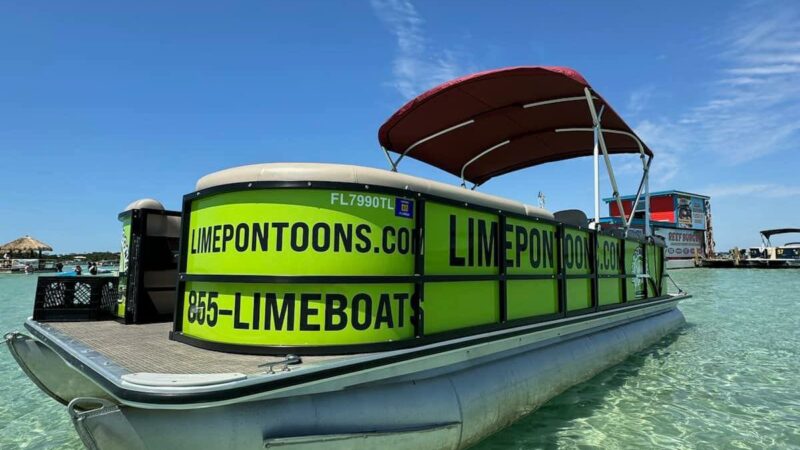 destin pontoon boat rentals lime pontoons